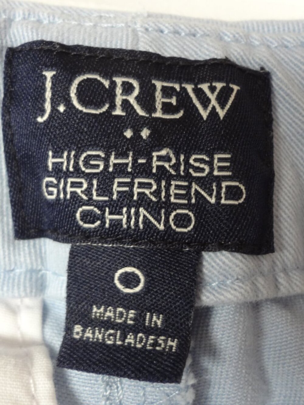 J.CREW HIGH RISE GIRLFRIEND CHINO LIGHT BLUE WOMENS JR SIZE 0 L760 - Picture 3 of 4